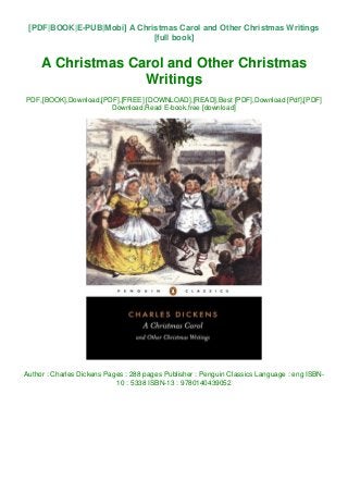 Download eBooks A Christmas Carol and Other Christmas Writings