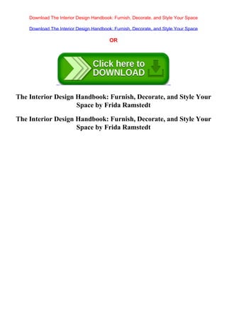 [Download] [epub]^^ Finish The Interior Design Handbook: Furnish ...