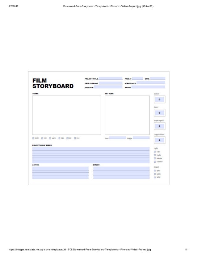 download free storyboard template for film and video project free storyboard template