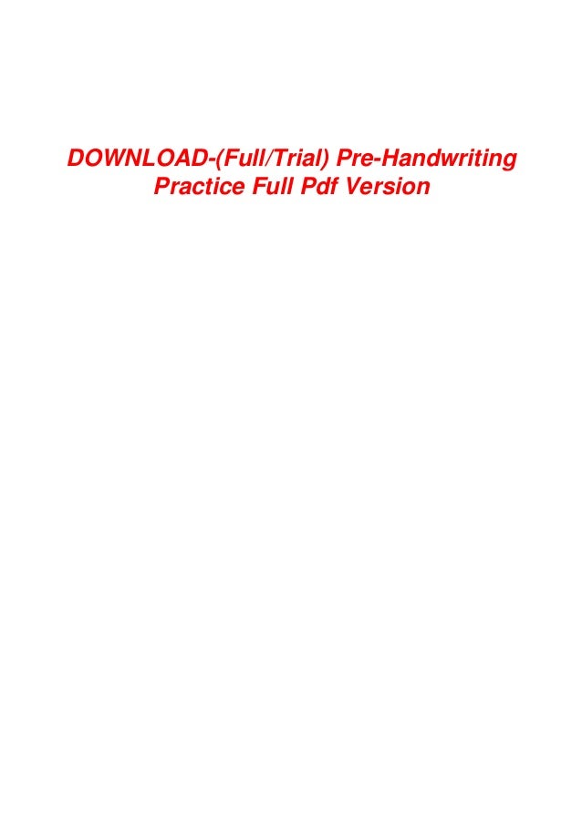 Download full trial pre handwriting practice full pdf version