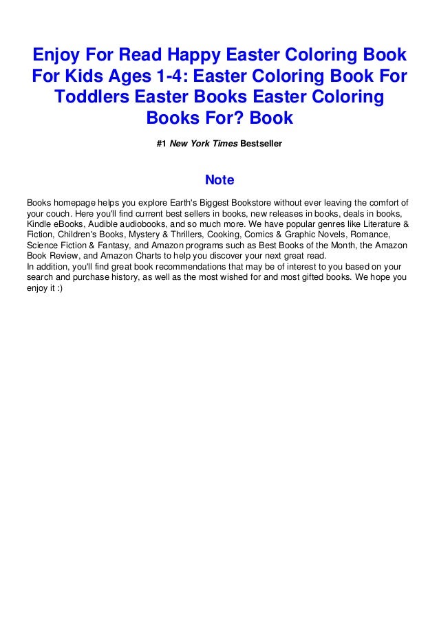 Download Download Happy Easter Coloring Book For Kids Ages 1 4 Easter