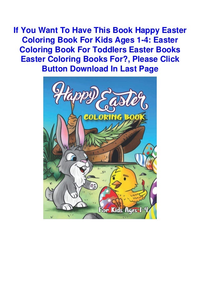 Download Download Happy Easter Coloring Book For Kids Ages 1 4 Easter