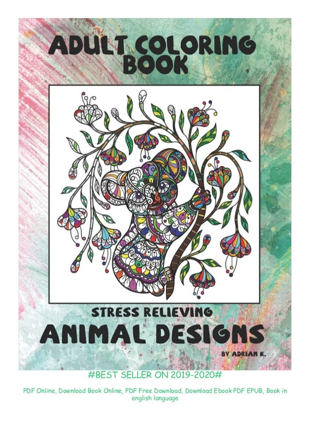 Download Download In Epub Adult Coloring Book Stress Relieving Animal Desi