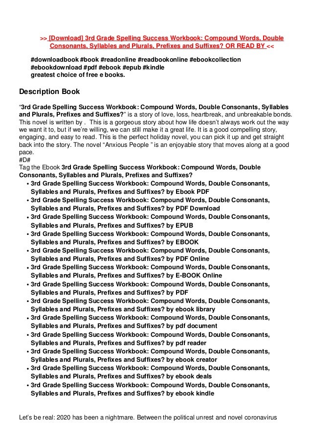Download In Pdf 3rd Grade Spelling Success Workbook Compound Wor
