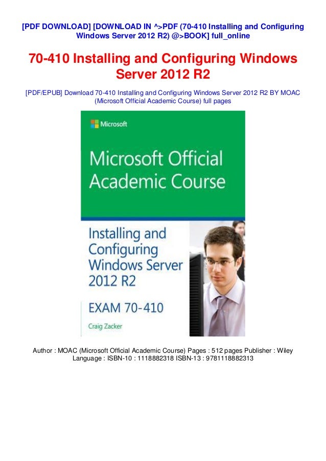 Download In Pdf 70 410 Installing And Configuring Windows Server Download In Pdf 70 410 Installing And Configuring Windows Server