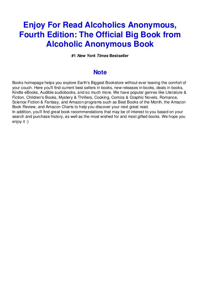 Download In Pdf Alcoholics Anonymous Fourth Edition The Officia