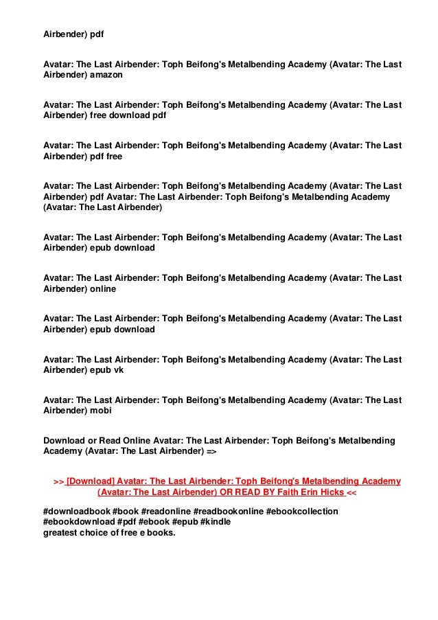 Avatar: The Last Airbender: Toph Beifong's Metalbending Academy PDF Free Download Avatar: The Last Airbender: Toph Beifong's Metalbending Academy PDF Free Download