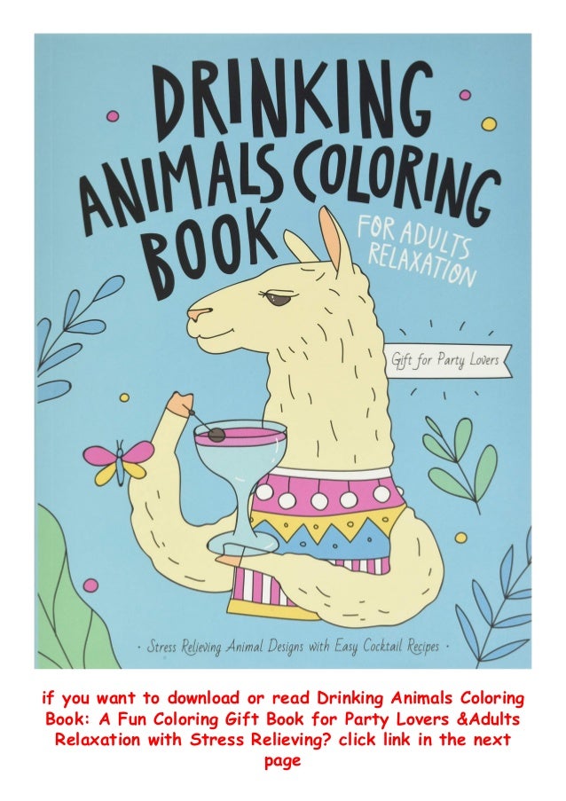 Download Download In Pdf Drinking Animals Coloring Book A Fun Coloring Gift