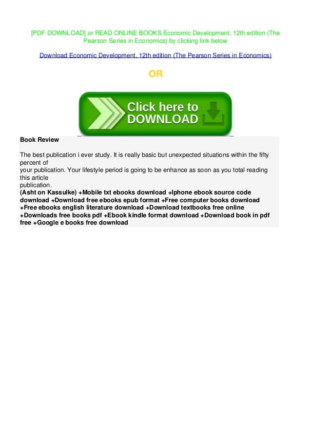 Download In Pdf Economic Development 12th Edition The Pearson S