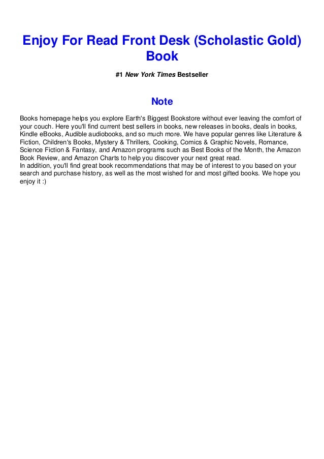 Download In Pdf Front Desk Scholastic Gold Pdf Ebook Epub Kindle