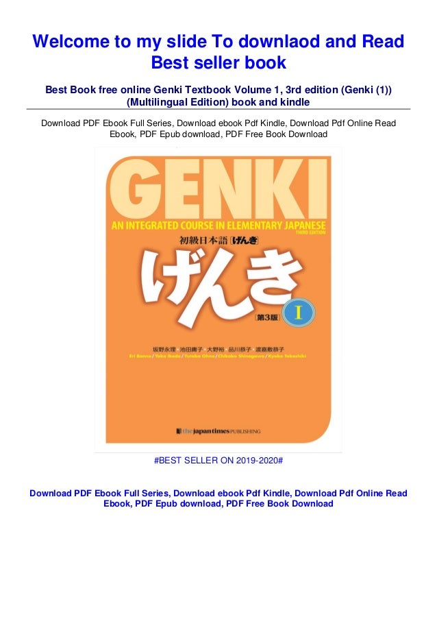 Download In Pdf Genki Textbook Volume 1 3rd Edition Genki 1