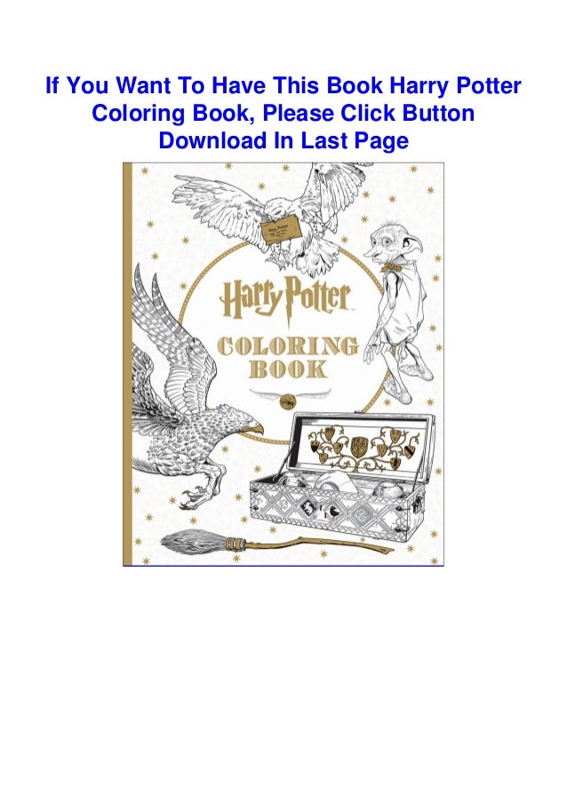 Download Download In Pdf Harry Potter Coloring Book Epub