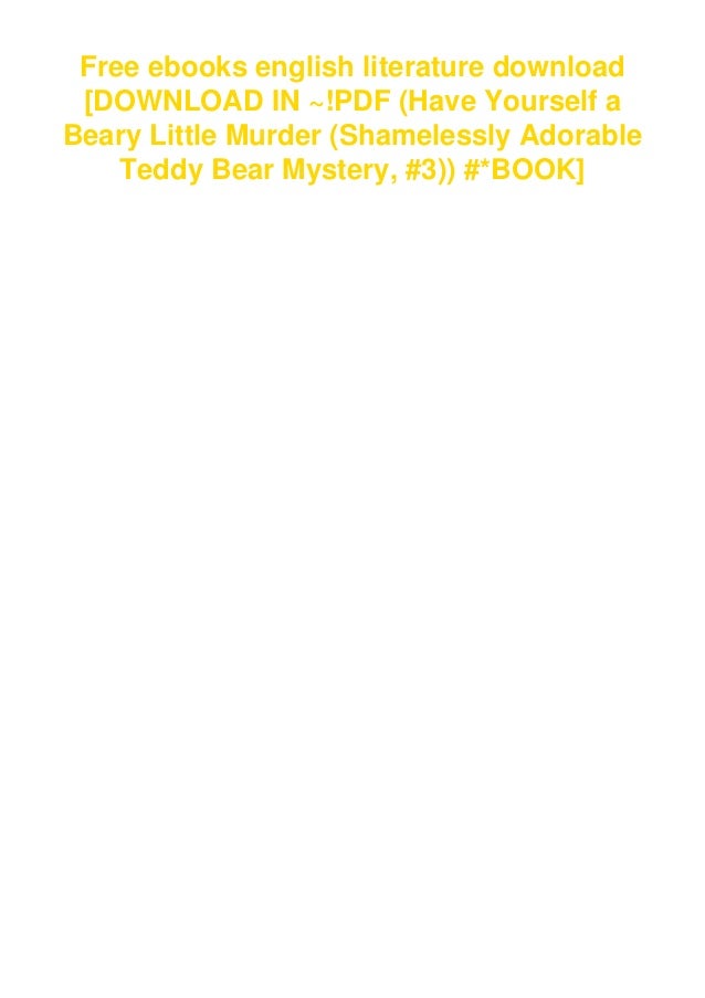 Download In Pdf Have Yourself A Beary Little Murder Shamelessly