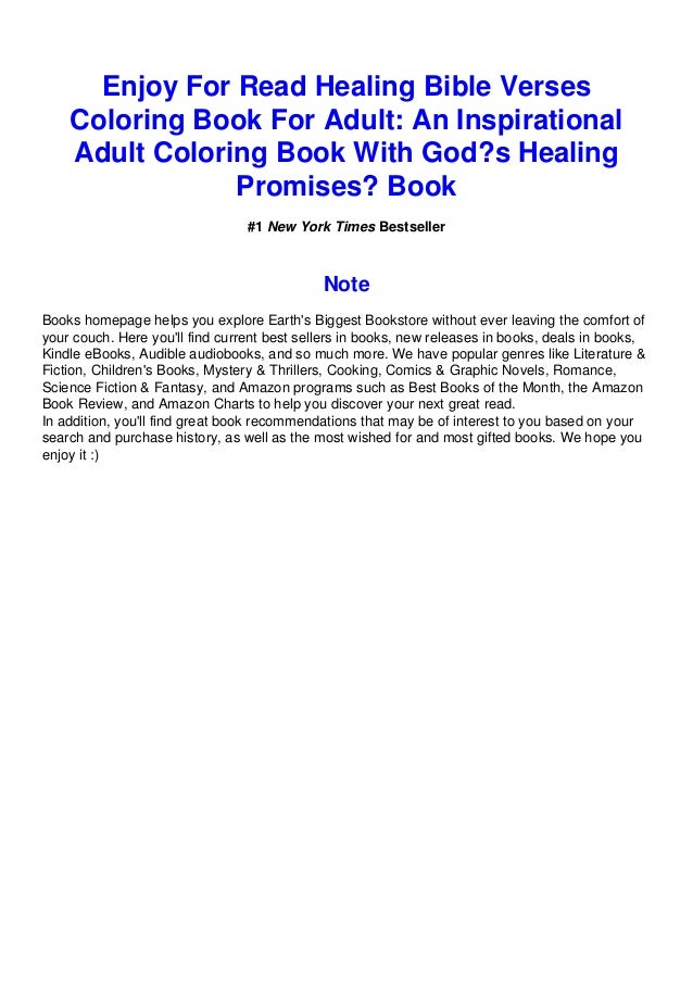 Download In Pdf Healing Bible Verses Coloring Book For Adult An I