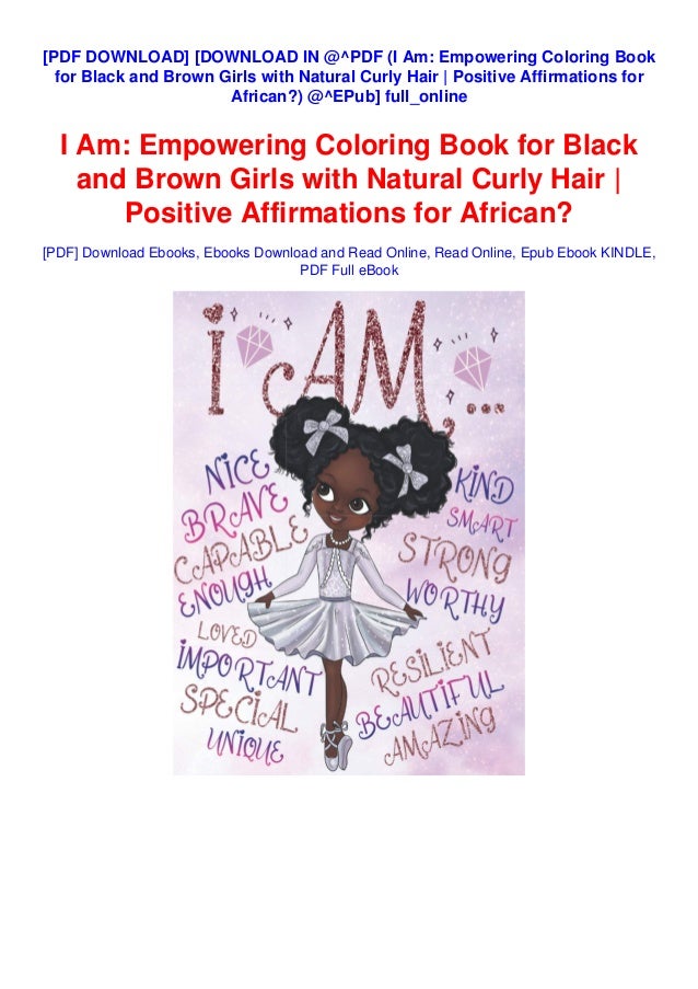 Download In Pdf I Am Empowering Coloring Book For Black And Brow