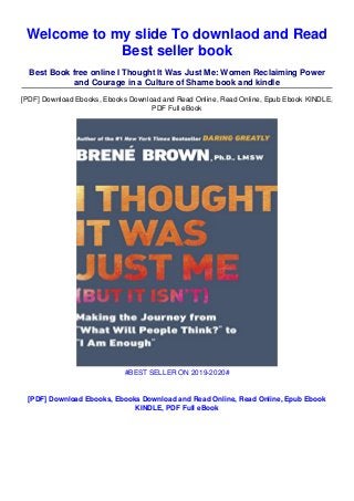 Download In Pdf I Thought It Was Just Me Women Reclaiming Power