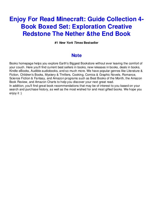 Download In Pdf Minecraft Guide Collection 4 Book Boxed Set Expl