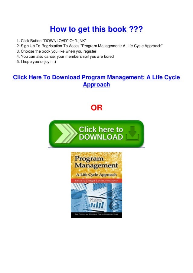 Download In Pdf Program Management A Life Cycle Approach Epub Download In Pdf Program Management A Life Cycle Approach Epub