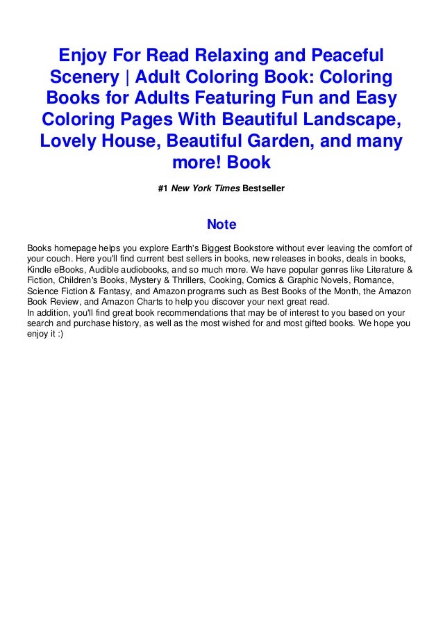Download Download In Pdf Relaxing And Peaceful Scenery Adult Coloring Bo