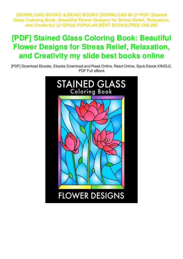 Download Download In Pdf Stained Glass Coloring Book Beautiful Flower Des