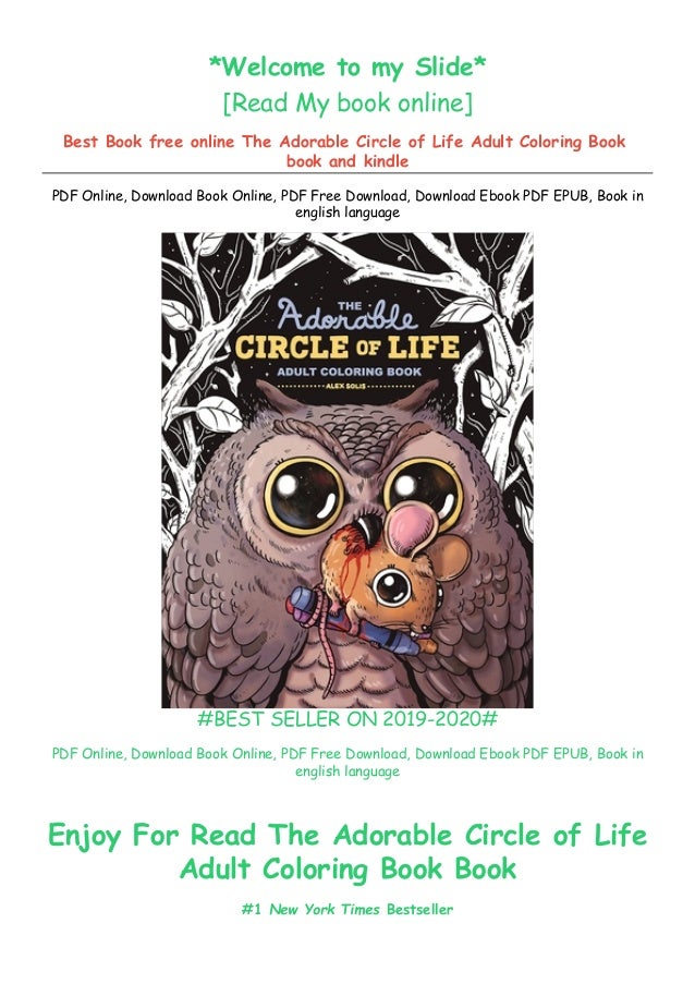 Download In Pdf The Adorable Circle Of Life Adult Coloring Book