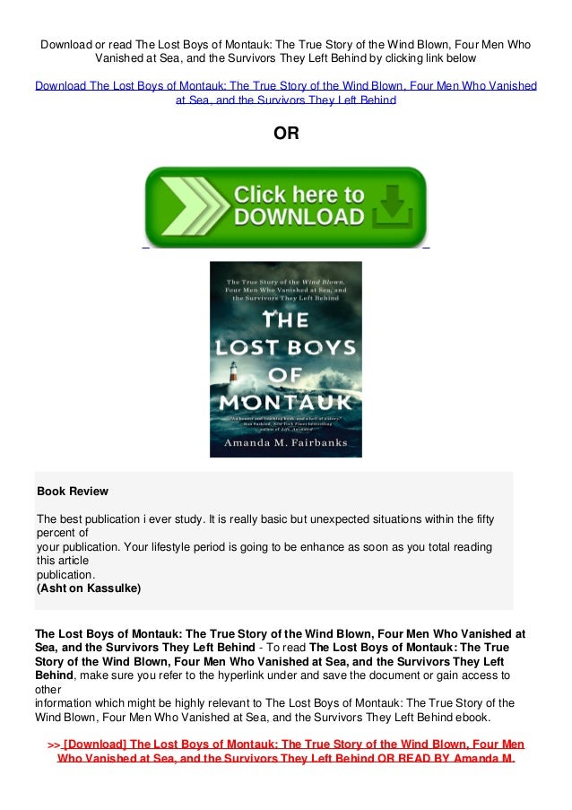 The Lost Boys Of Montauk PDF Free Download The Lost Boys Of Montauk PDF Free Download