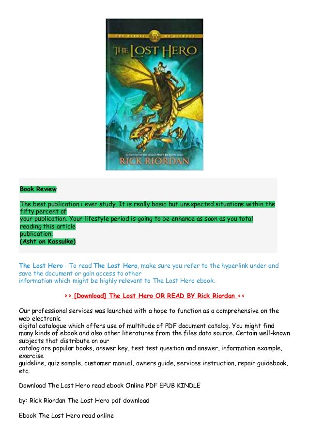 Download In Pdf The Lost Hero Book Download In Pdf The Lost Hero Book