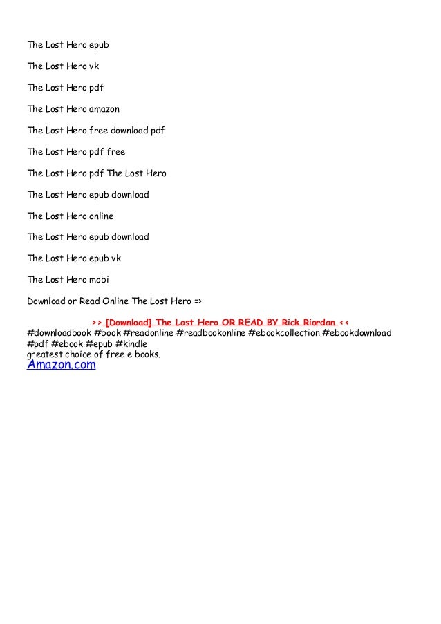Download In Pdf The Lost Hero Book Download In Pdf The Lost Hero Book