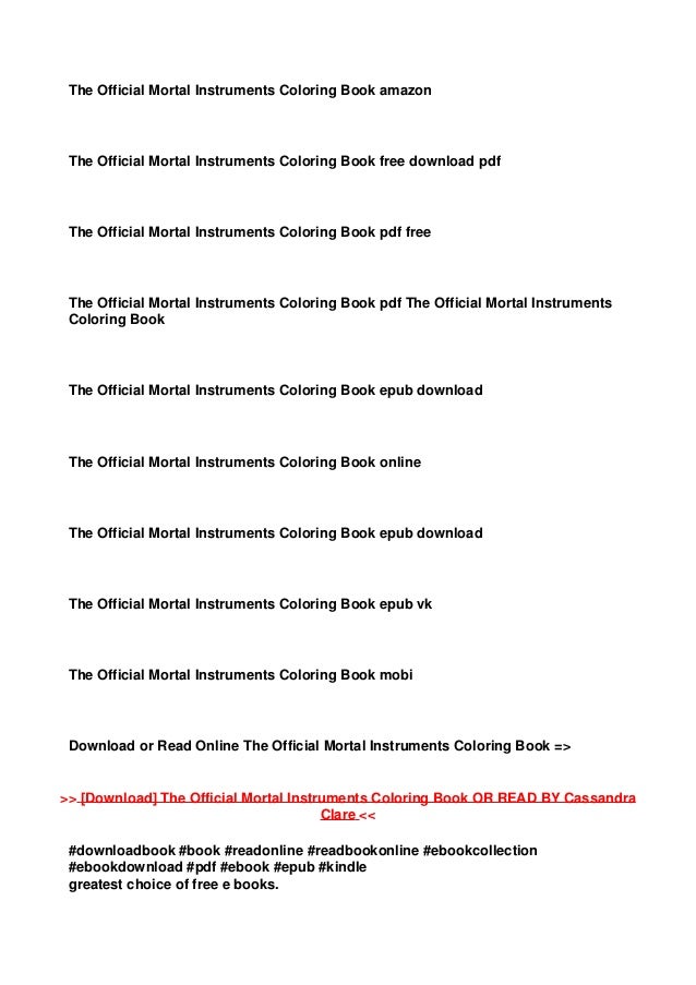 Download Download In Pdf The Official Mortal Instruments Coloring Book