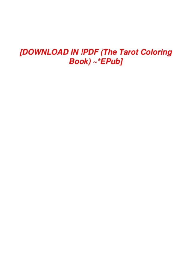 Download Download In Pdf The Tarot Coloring Book Epub