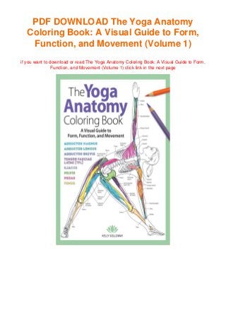 Download Download In Pdf The Yoga Anatomy Coloring Book A Visual
