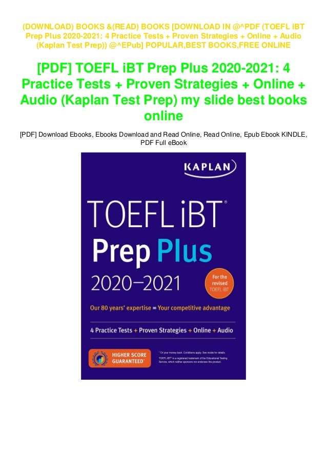 Download In Pdf Toefl Ibt Prep Plus 2020 2021 4 Practice Tests
