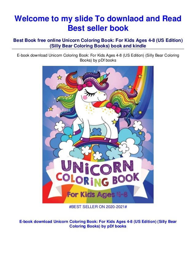 Download Download In Pdf Unicorn Coloring Book For Kids Ages 4 8 Us Editio