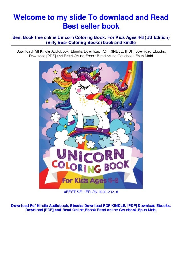 Download Download In Pdf Unicorn Coloring Book For Kids Ages 4 8 Us Edi