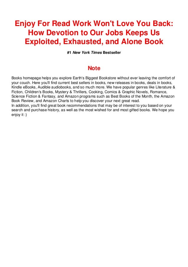 Work Won't Love You Back PDF Free Download