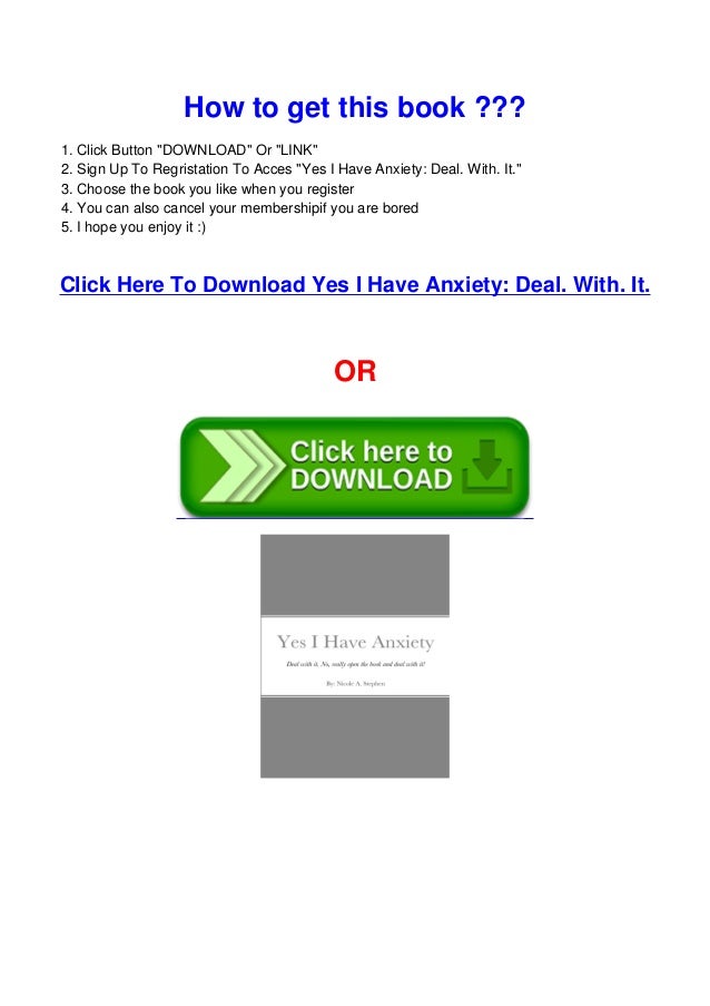 Download In Pdf Yes I Have Anxiety Deal With It Book