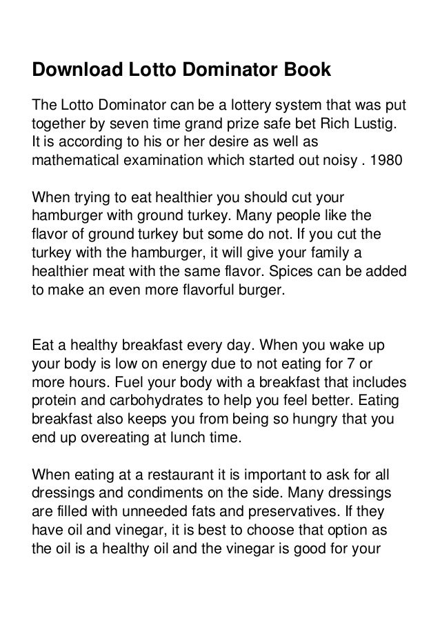download lotto dominator free