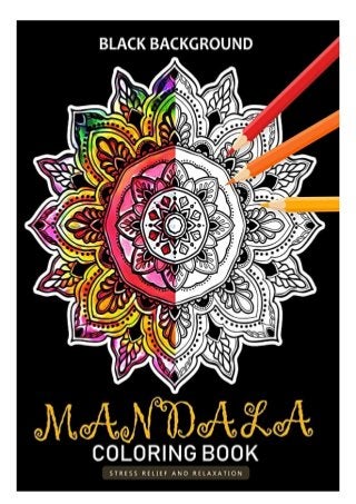 Download Download Mandala Coloring Book Black Background An Zen Adults Colorin