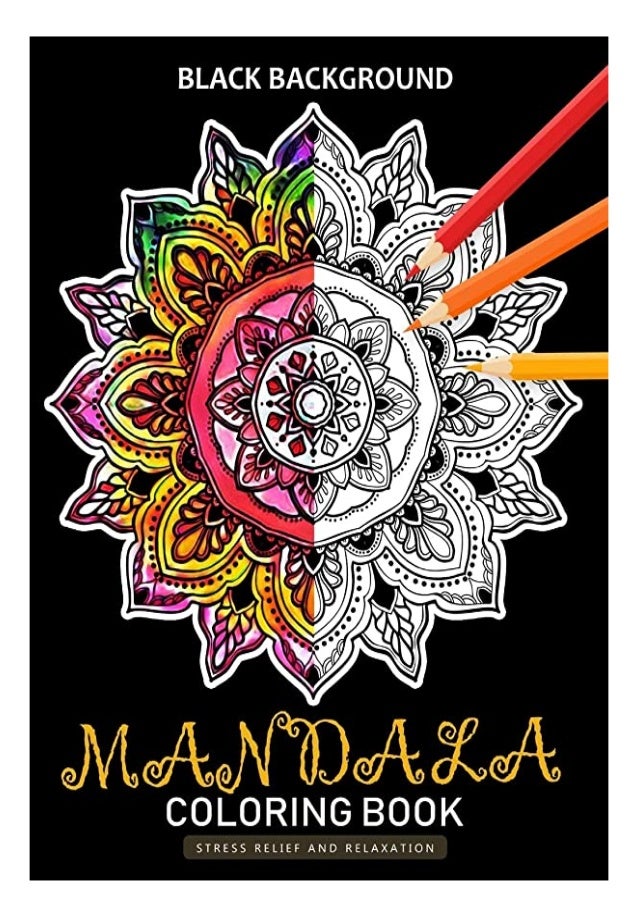 Download Download Mandala Coloring Book Black Background An Zen Adults Colorin