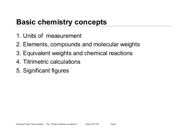 Basic chemistry notes pdf