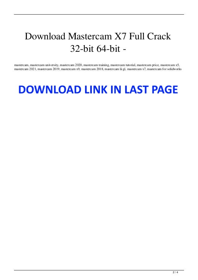 Download Mastercam X5 Full Crack 64bit Free