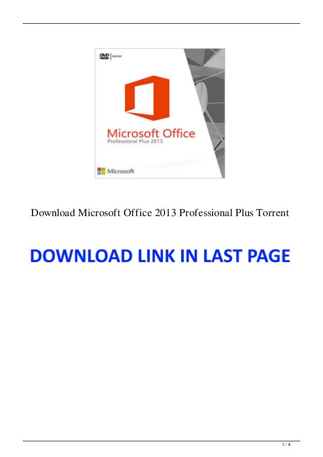 Download Microsoft Office 13 Professional Plus Torrent