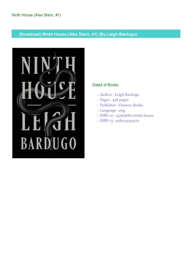 Download Ninth House Alex Stern 1 By Leigh Bardugo
