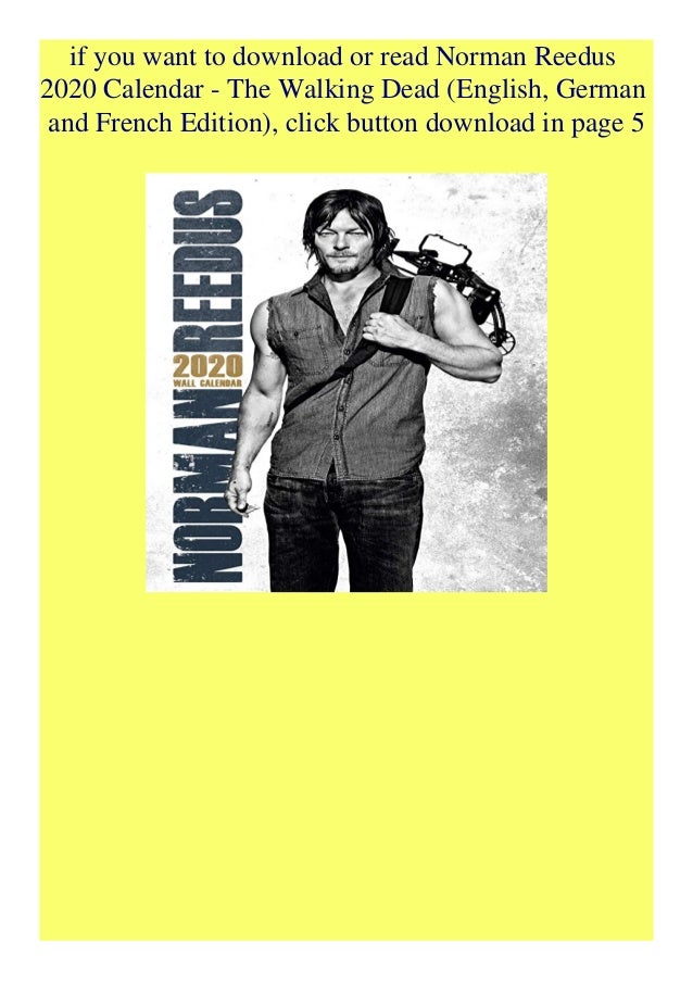 Download Norman Reedus 2020 Calendar The Walking Dead English Ger