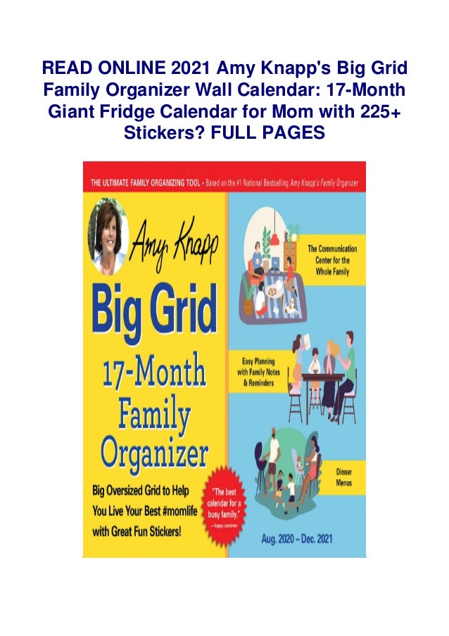Amy Knapp'S Big Grid Calendar Tana Zorine