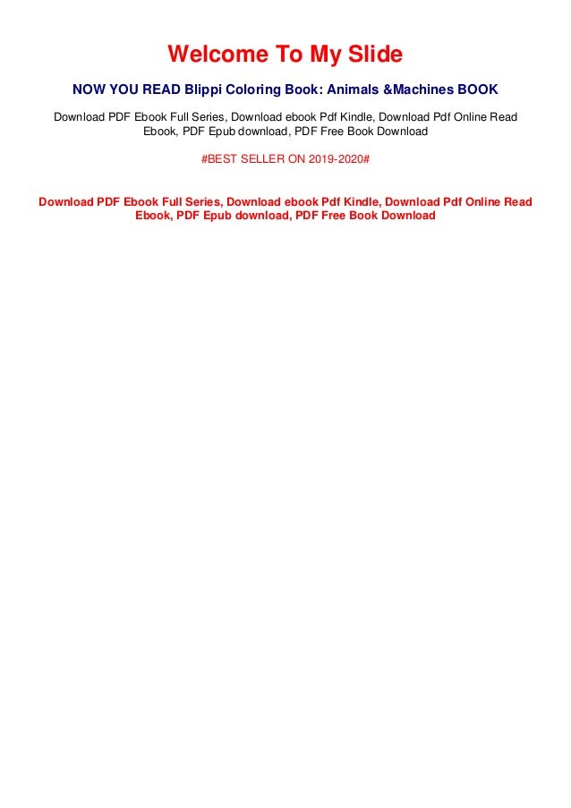 Download Download P D F Blippi Coloring Book Animals Machines R A R