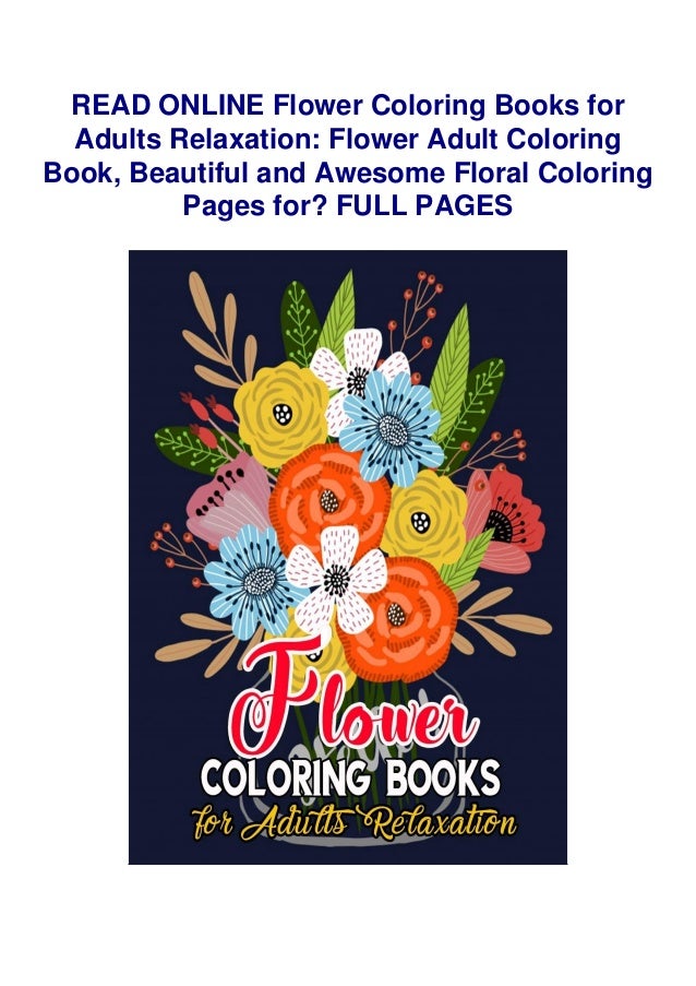 Download Download P D F Flower Coloring Books For Adults Relaxation Flower