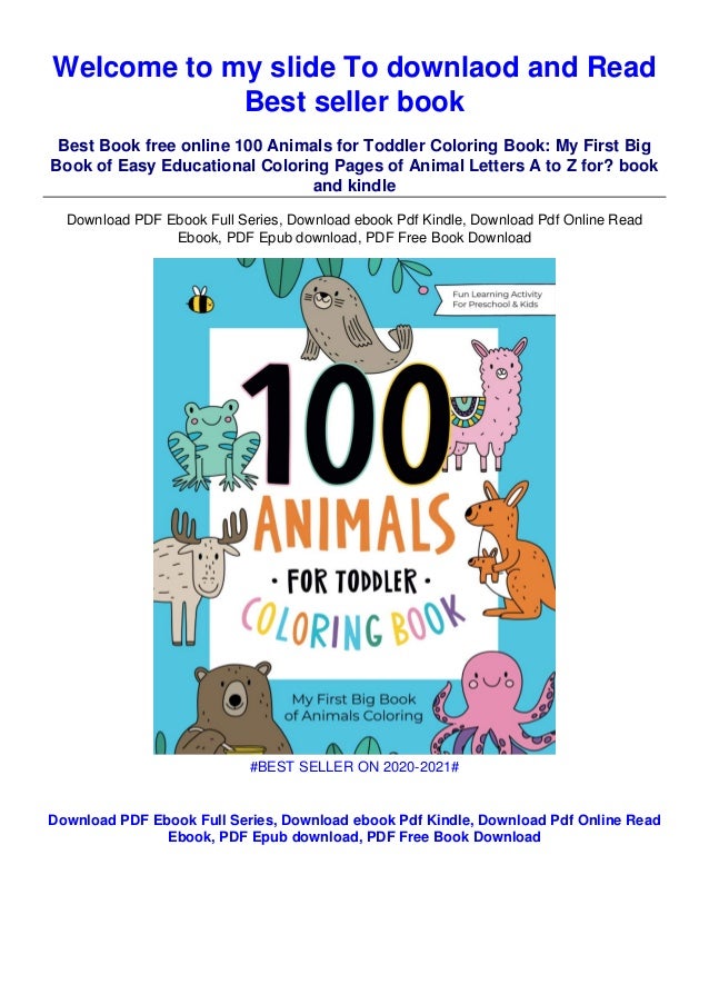 Download Download Pdf 100 Animals For Toddler Coloring Book My First Big