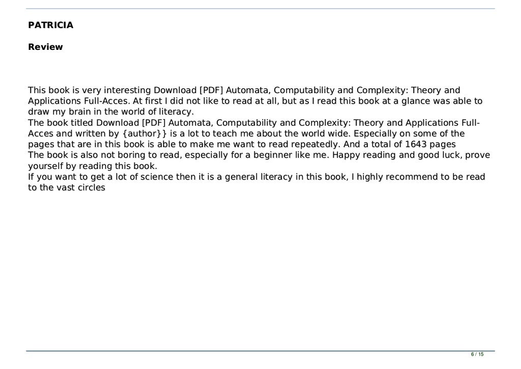 Download [PDF] Automata, Computability and Complexity: Theory and