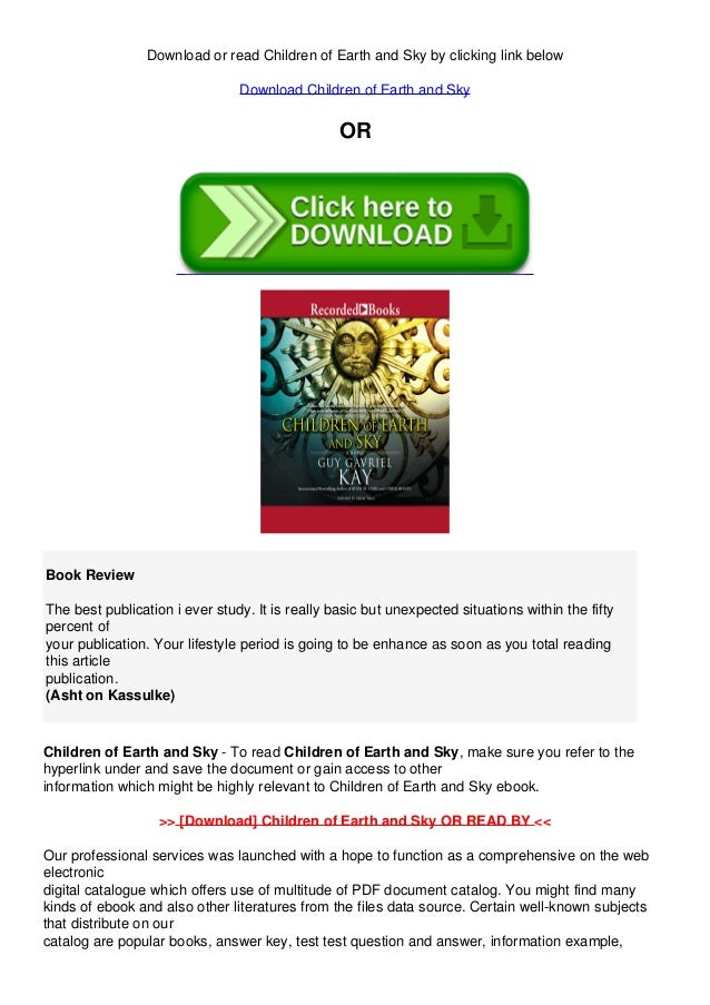 Download Pdf Children Of Earth And Sky Free Download